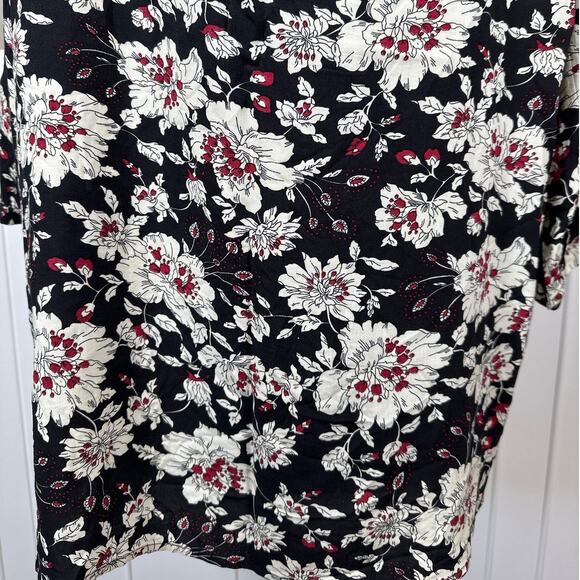 Fun 2 Fun Stitch Fix Floral Pintuck Pullover Blouse Top Black 2XL Office Casual - Picture 9 of 14